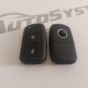 NAVLAKA ZA KLJUČ SILIKONSKA VW TIP 21 CRNA (DVIJE TIPKE)