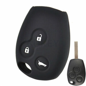 NAVLAKA ZA KLJUČ SILIKONSKA RENAULT TIP 14 CRNA (TRI TIPKE)