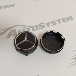 ČEP ZA AL. FELUGU ASY MERCEDES IZBOČENI CRNI 75/70mm