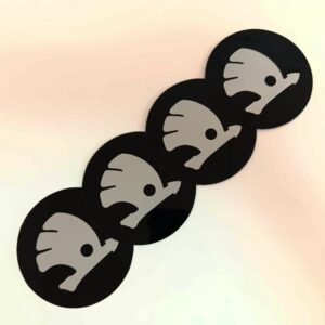 AMBLEMI ZA RATKAPE ŠKODA CRNI FI76mm (SET 4 KOMADA)