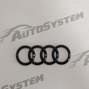 PLASTIČNA OZNAKA AUDI CRNA 20x7,1cm (KONVEKSNA, SAMOLJEPLJIVA)