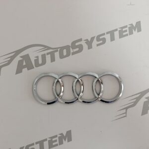 PLASTIČNA OZNAKA AUDI HROM 19,3x6,8cm (KONVEKSNA, SAMOLJEPLJIVA)